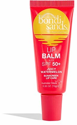 Lip Balm Bondi Sands Bondi Sands Juicy Watermelon with SPF 50+ | Nourishing Formula Locks in Moisture + Provides UVA+UVB Protection, Enriched with Shea Butter, Jojoba Oil, & Vitamin E, Vegan + Cruelty Free | 10g'