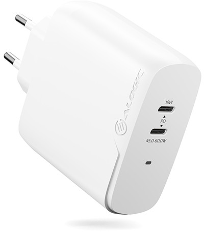 Alogic Ładowarka 63W 2x USB-C WCG2X63-EU