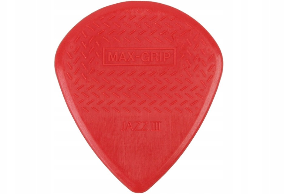 Dunlop kostka Max Grip Jazz III red nylon 1.38