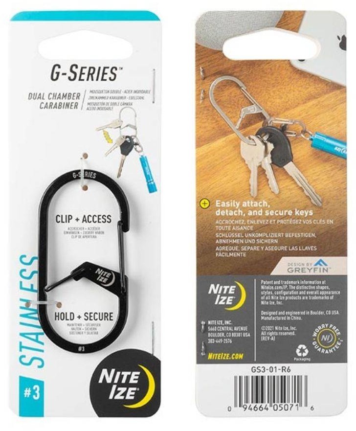 Nite Ize Karabińczyk z podwójną komorą G-Series #3 black GS3-01-R6