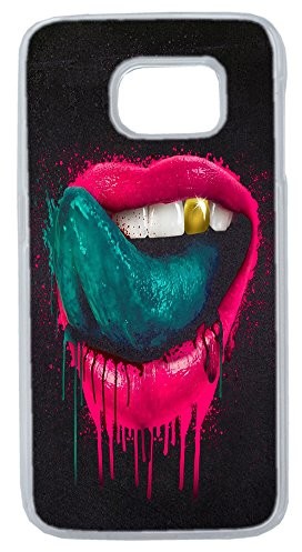 Lapinette twarda obudowa usta usta trash Samsung Galaxy S6 Edge więcej COQUE-S6-EDGE-PLUS-LANGUE