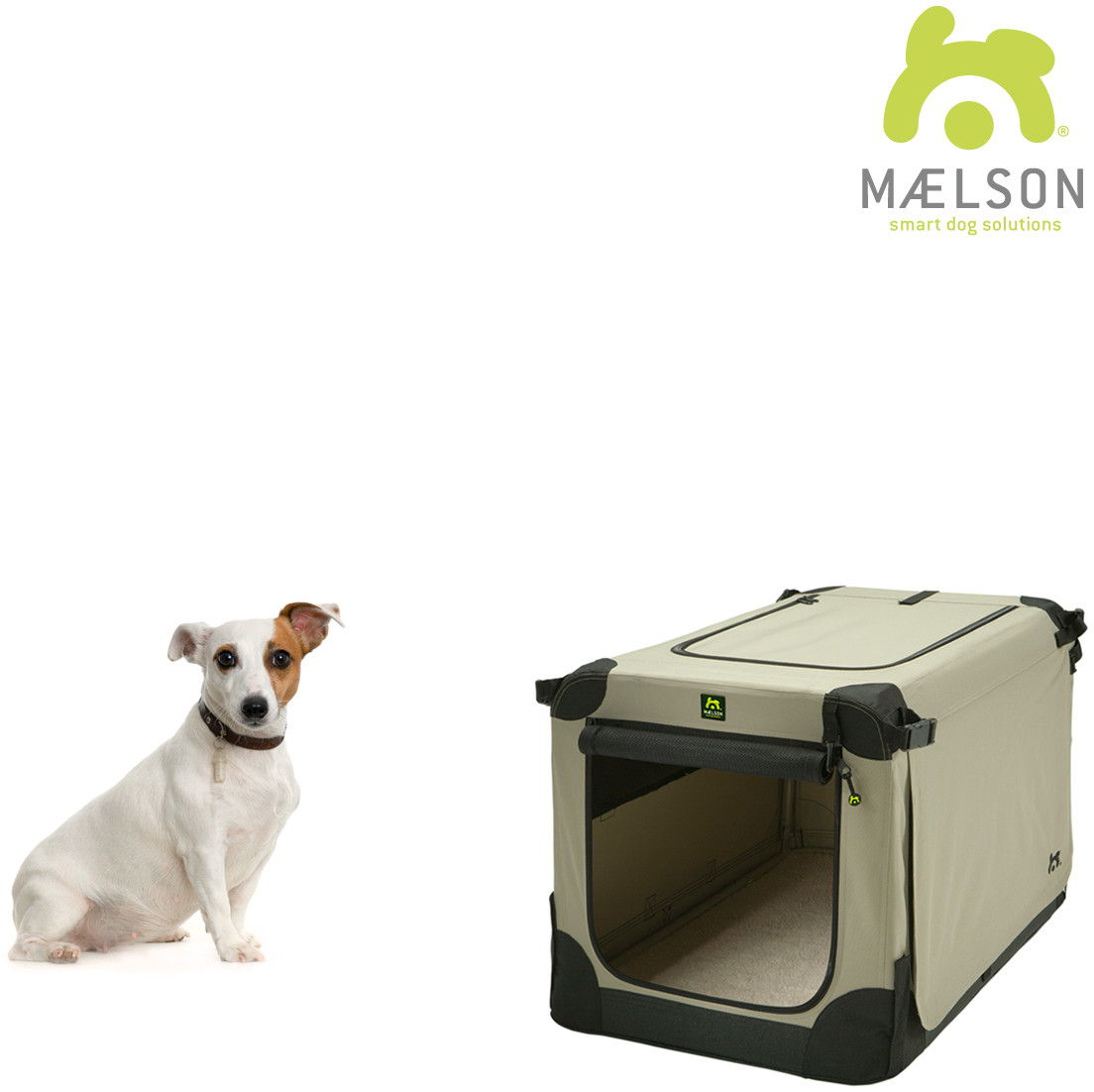 Maelson Přepravka Soft Kennel s popruhy černá béžová vel 52