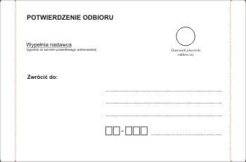 Firma krajewski Zwrotne potwierdzenie odbioru / OGÓLNE [Pu/Kn-2s] Pu/Kn-2s