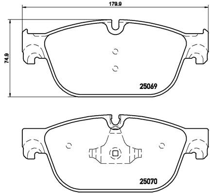 BREMBO Zestaw klocków hamulcowych, hamulce tarczowe P 61 115