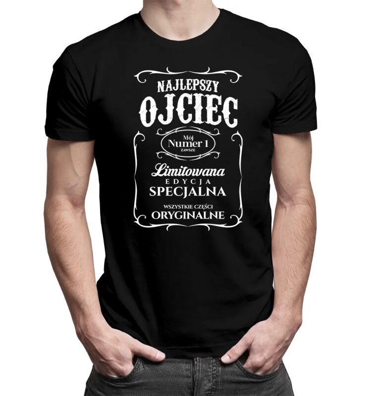 Koszulkowy Najlepszy ojciec - męska koszulka z nadrukiem 14017