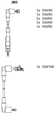 BREMI Zestaw przewodów zapłonowych BREMI 263