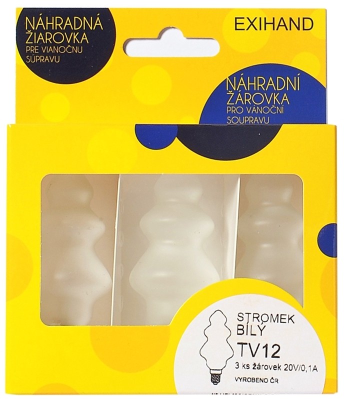 Exihand ZESTAW 3 x Żarówka zapasowa TREE E10/20V/0,1A biała