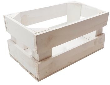 TAJEMNICZY OGRÓD Skrzynka ogrodowa 32 x 14 cm drewniana biała TAJEMNICZY OGRÓD