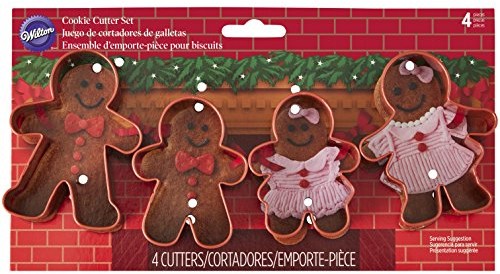 Wilton Gingerbread Family Cookie Cutter zestaw, brązowy, 4 sztuki (2308-8932)