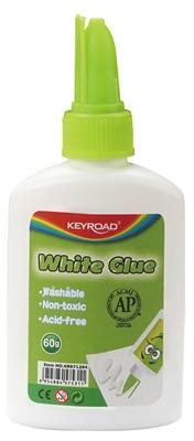 KEYROAD Klej biały KEYROAD, 60g, pakowany na displayu KR971294
