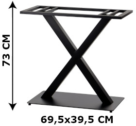 Stema SH Podstawa stolika podwójna SH-3007-2/B, (stelaż stolika), kolor czarny SH-3007-2/B