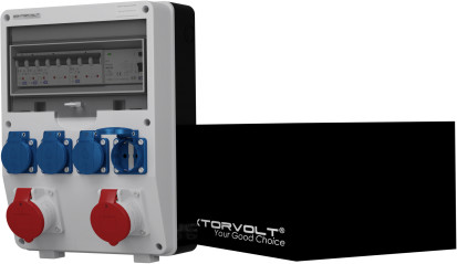 Doktorvolt Rozdzielnica budowlana TD-S/FI-B 2x16A 4x230V różnicówka Typ B Schuko 8027 DV-8027-D