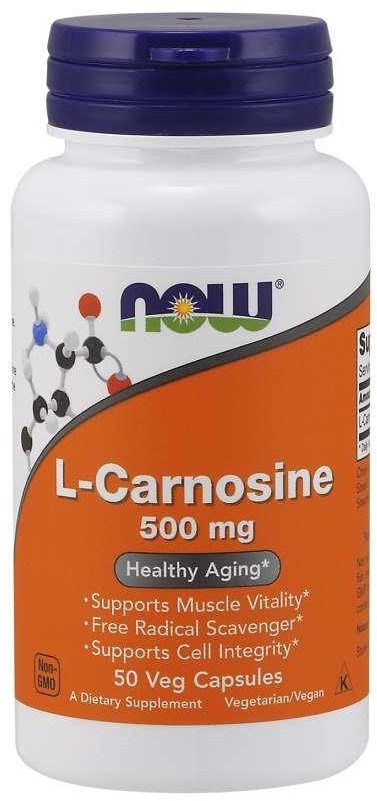 Now Foods L-Karnozyna 500 mg - L-Carnosine (50 kaps.)
