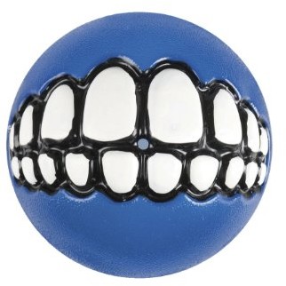 Rogz zabawka dla dzieci grinz ball, mały, 4,9 cm, niebieski GR01-B