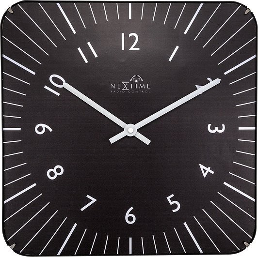 Nextime Zegar ścienny Alex RC czarny 3240ZW