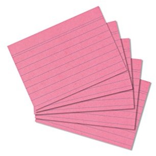 Herlitz Herlitz fiszki w formacie A4/A5/A6/A7/A8, 100 sztuk A8 liniert Rosa 10836278