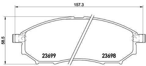 BREMBO Zestaw klocków hamulcowych, hamulce tarczowe P 56 094