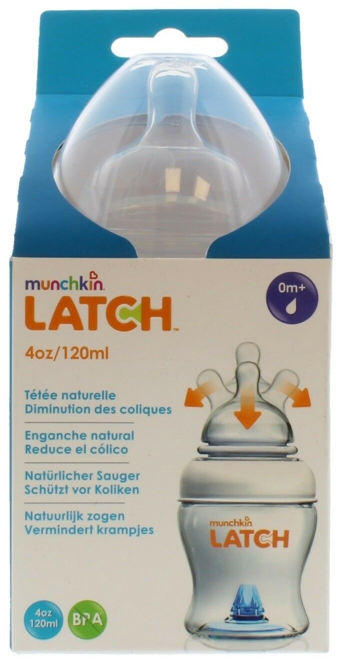 Munchkin Latch Anti-jazyků dziecko butelki z silikonu na szklanki do odkurzacza  1 szt. w opakowaniu wielokolorowa