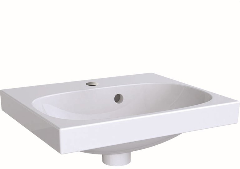 Geberit Ceramika Acanto Umywalka wisząca lub meblowa mała 45x38,2 cm z otworem na baterię biała 500.636.01.2