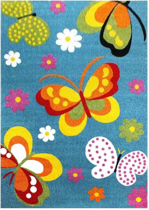 DYWANOPOL Dywan Mondo 14 Niebieski Motyle 120,0x170,0 MON-14-BLU-120X170