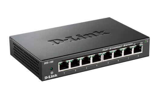 D-Link 8-port 10/100 Metal Housing Desktop Switch DES-108/E