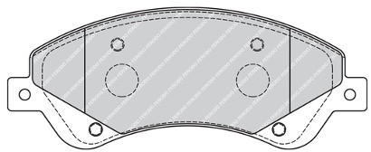 FERODO (FEDERAL-MOGUL) Zestaw klocków hamulcowych, hamulce tarczowe (FEDERAL-MOGUL) FVR1929