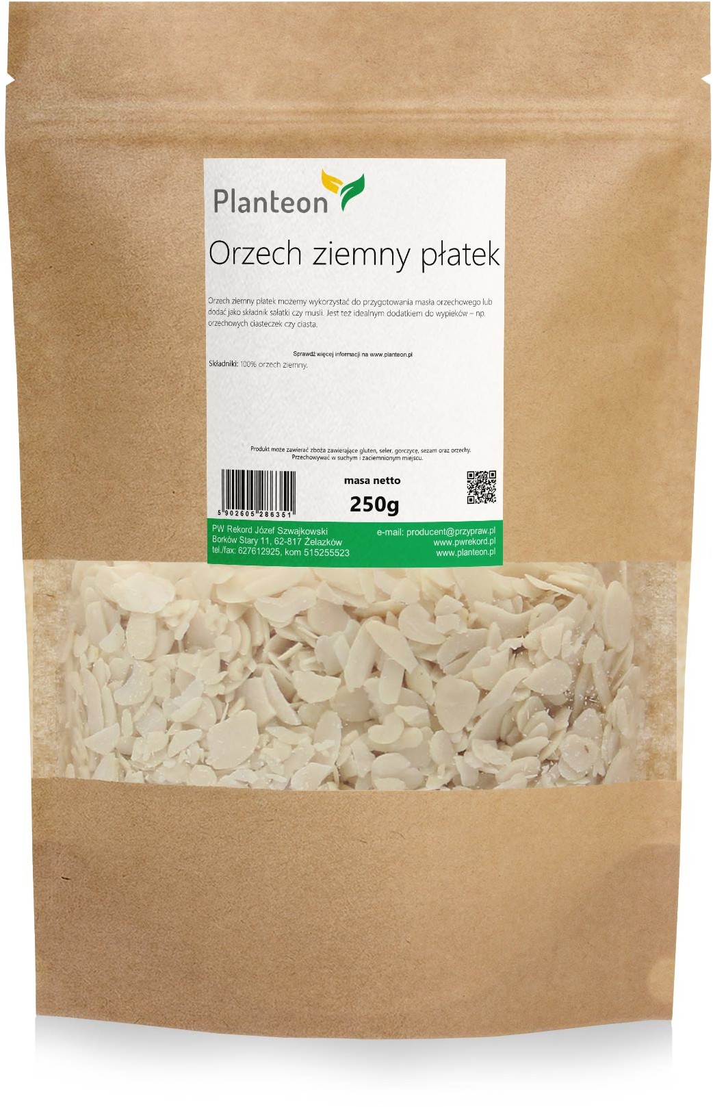 Planteon Orzechy ziemne płatek 250g 2-0643-02-4