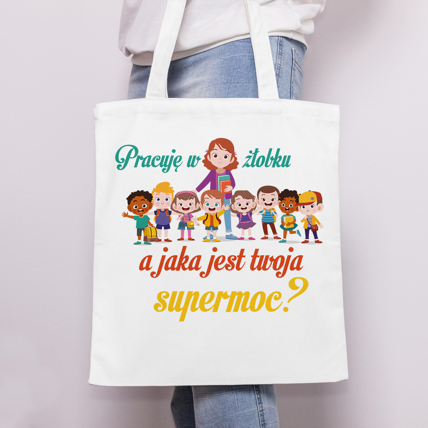 Poczpol Pracuję w żłobku a jaka jest twoja supermoc$71 - Torba PRZPOC-0-3019
