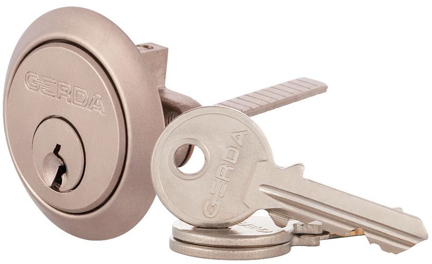 Gerda OBI Wkładka drzwiowa RIM E1 nikiel śr. 30 mm