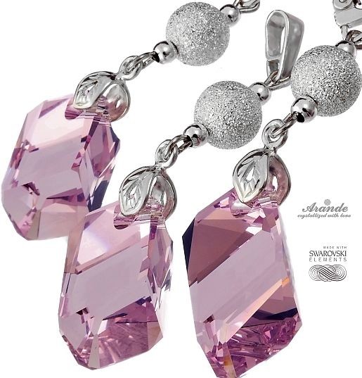 Arande SWAROVSKI piękne kolczyki wisiorek AMETHYST SREBRO 4263616447