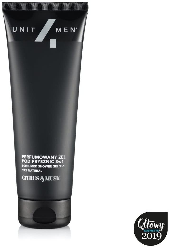 UNIT4MEN Perfumowany Żel pod Prysznic 3w1 Citrus & Musk 200 ml