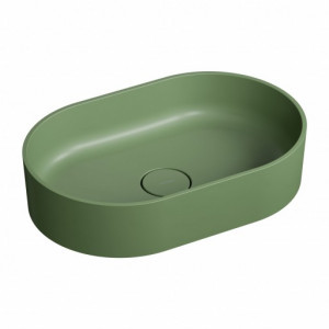 Omnires OVOUN OL OVO M+ Umywalka nablatowa 55 x 36 cm OLIVE