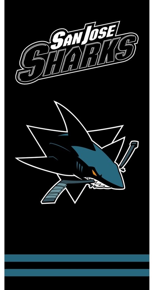 Ręcznik kąpielowy NHL San Jose Sharks Black, 70 x 40 cm