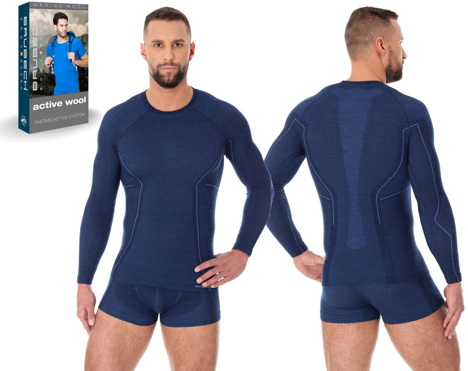 Brubeck Męska Koszulka Merino Active Wool M