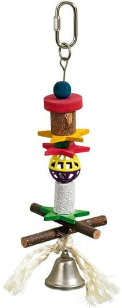 Karlie zabawka dla ptaków z naturalnych materiałów z dzwoneczkiem 32 cm