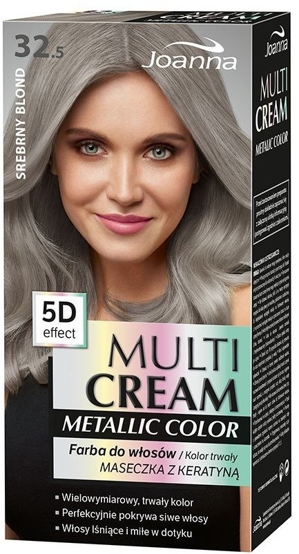Joanna Multi Cream Metallic Color 5D Effect 32.5 Srebrny Blond 82339-uniw