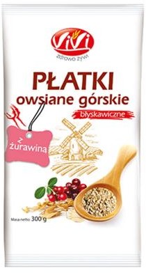 Vivi Płatki owsiane górskie z żurawiną błyskawiczne 300 g m00-A825-707AB