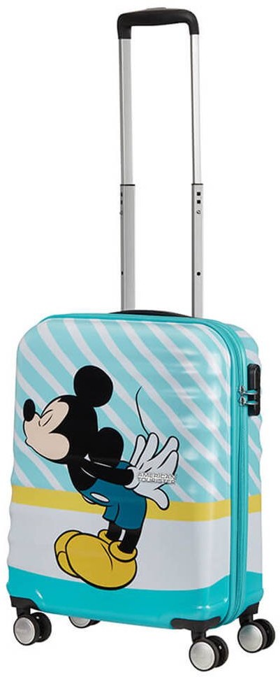 American Tourister Walizka kabinowa Wavebreaker Disney - Mickey blue kiss 85667-8624