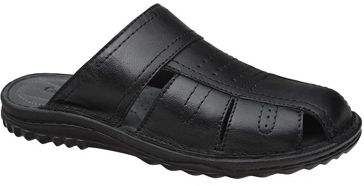 COMFORTABEL Klapki męskie COMFORTABEL 600470-1 Schwarz Czarne 20042