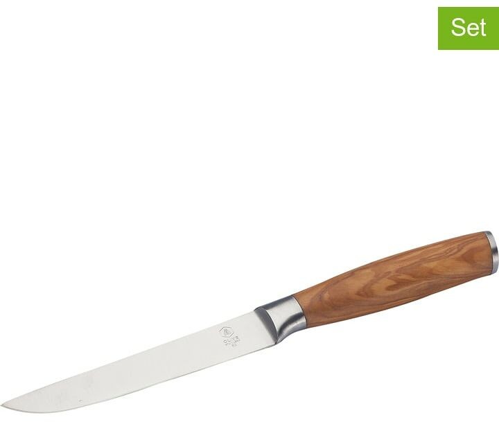 Laguiole Noże (4 szt.) w kolorze brązowym do steków - dł. 23 cm
