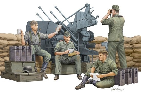 Trumpeter German Anti Aircraft Gun Crew