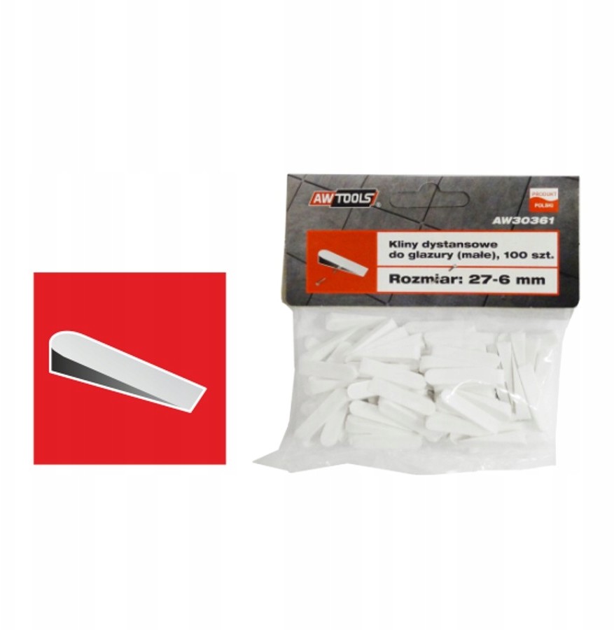 AWTOOLS Kliny Do Glazury 6 x 27mm / Małe / 100szt.