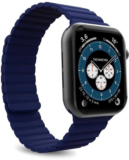 PURO ICON LINK - Magnetyczny pasek do Apple Watch 42/44/45 mm (M/L) (granatowy) b2btrade-21312-0