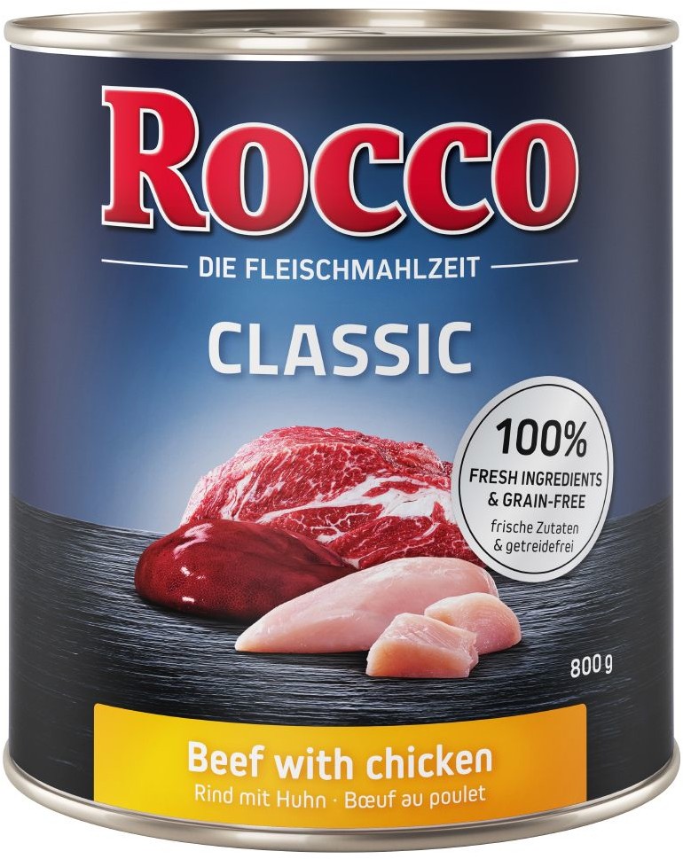 Rocco Megapakiet Classic, 24 x 800 g - NOWOŚĆ! Wołowina i kaczka