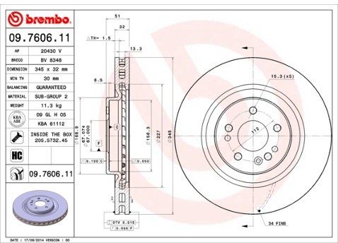 BREMBO 09.7606.11