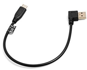 System-S System-S USB-C kabel 28 cm USB 3.1 typ C wtyczka do USB A 2.0 90 stopni lewa wtyczka kątowa USB-C Kabel_28cm