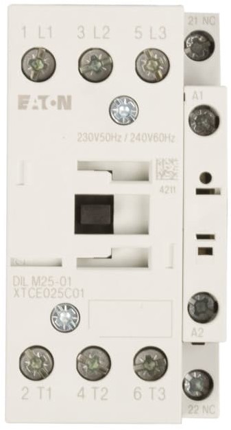 Eaton Stycznik mocy 25A 3P 230V AC 0Z 1R DILM25-01(230V50HZ,240V60HZ) 277164