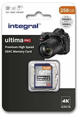 Integral na karta SD 256 GB, Premium 4K, SDXC szybka karta pamięci do 100 MB/s, V30, UHS-I, U3 256 GB