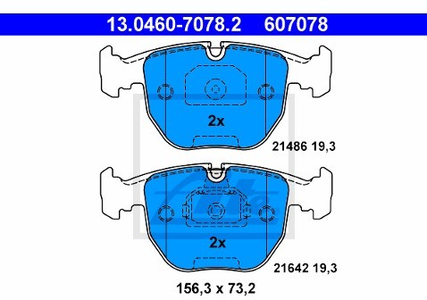 ATE Klocki hamulcowe - komplet 13.0460-7078.2