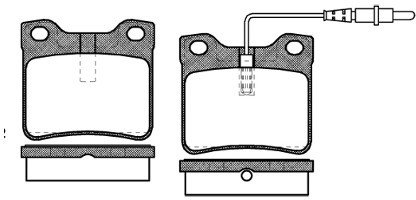 RoadHouse Zestaw klocków hamulcowych, hamulce tarczowe 2321.22